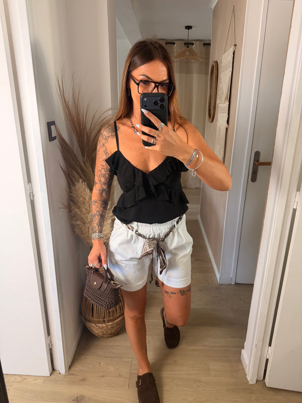 Top I Céleste noir