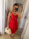 Robe courte I Flora rouge