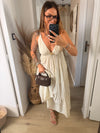 Robe longue I Flora beige