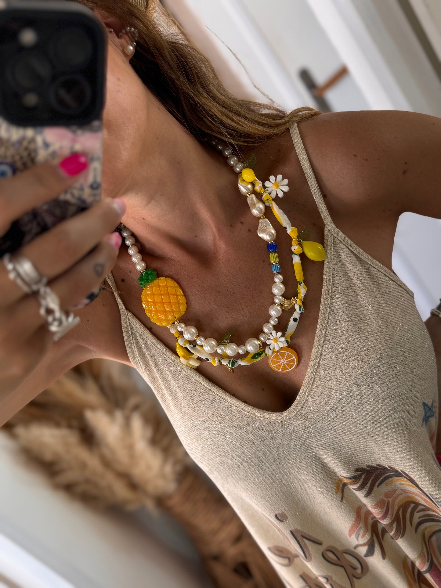 COLLIER DOUBLE CHARMS 🍍