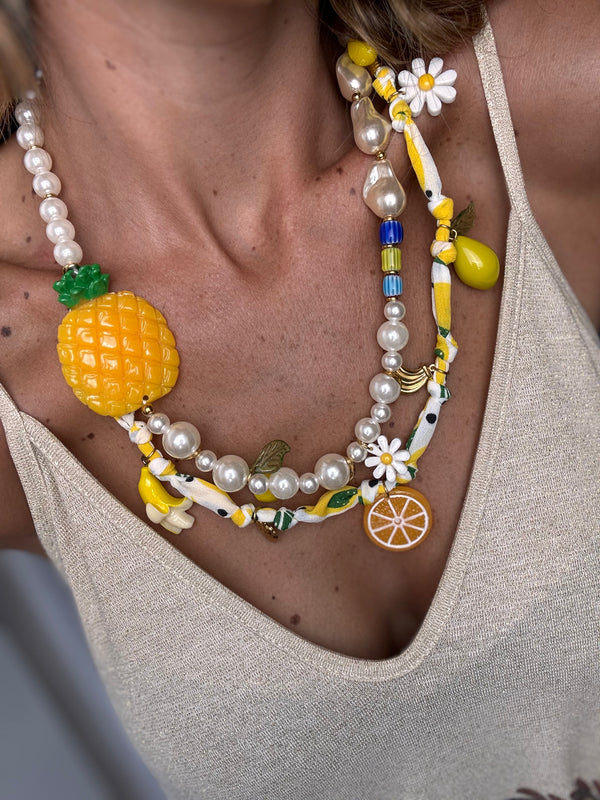 COLLIER DOUBLE CHARMS 🍍